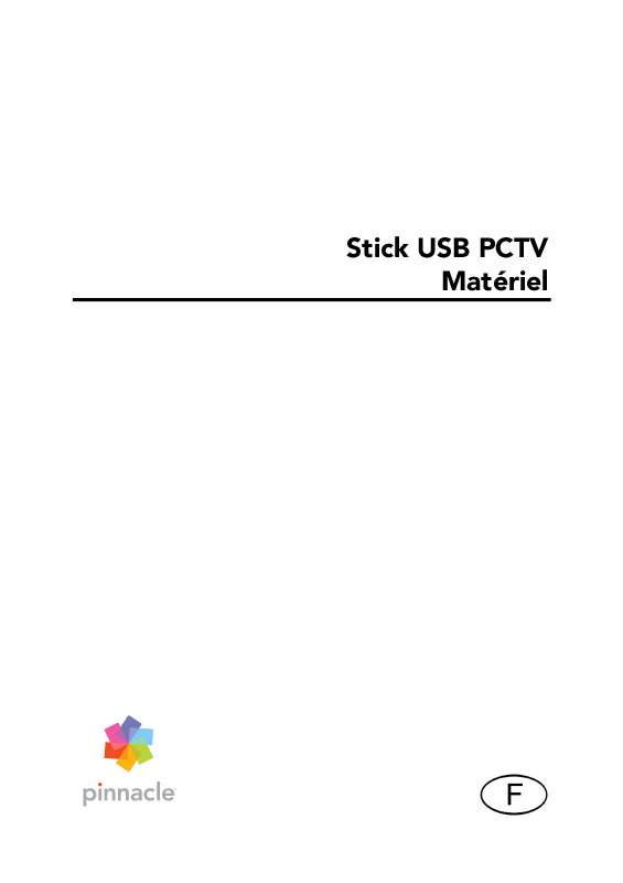 Guide utilisation PINNACLE PCTV USB-STICK  de la marque PINNACLE