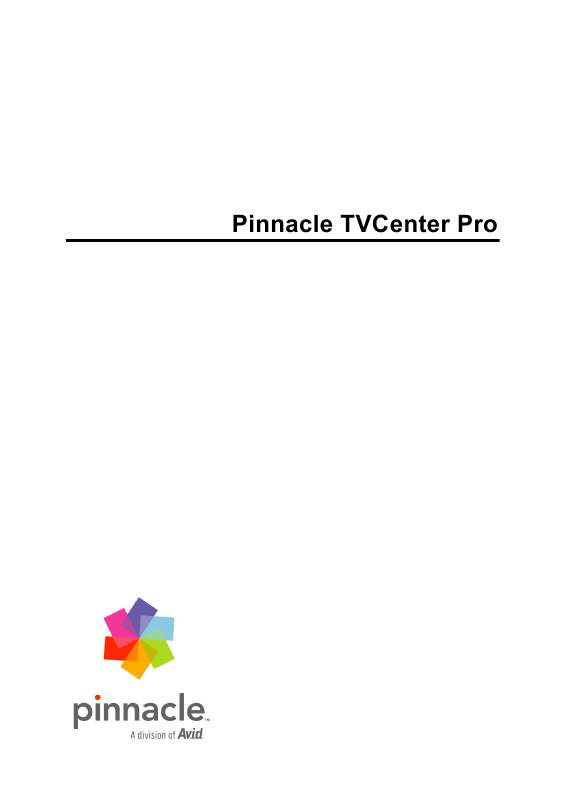 Guide utilisation  PINNACLE TVCENTER PRO  de la marque PINNACLE
