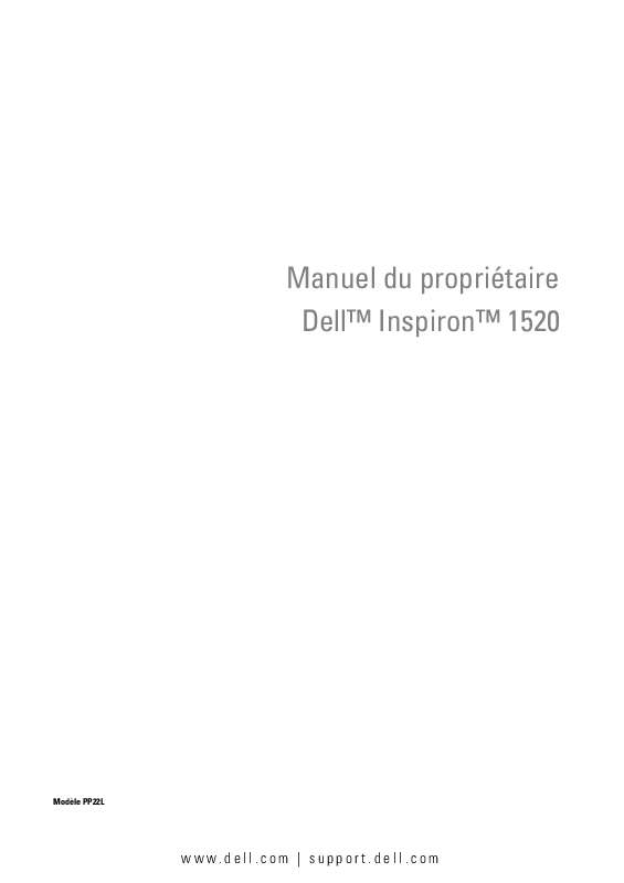 Guide utilisation DELL INSPIRON 1520  de la marque DELL