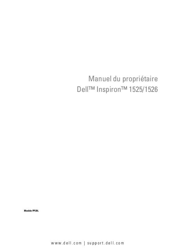 Guide utilisation DELL INSPIRON 1525  de la marque DELL