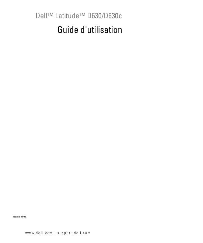 Guide utilisation DELL LATITUDE D630  de la marque DELL