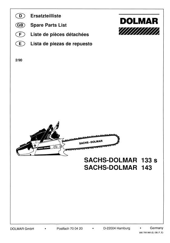 Guide utilisation  DOLMAR 133 S  de la marque DOLMAR