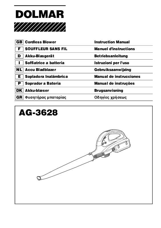 Guide utilisation  DOLMAR AG-3628  de la marque DOLMAR