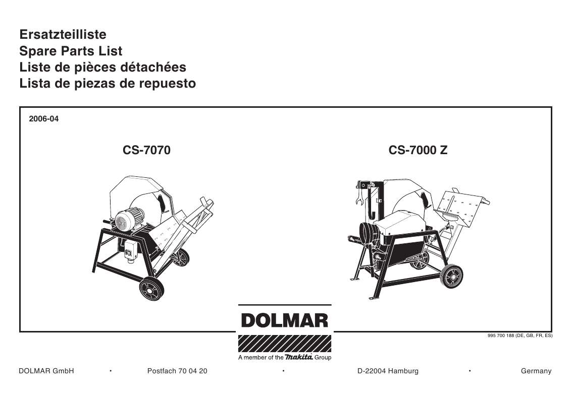 Guide utilisation  DOLMAR CS-7000  de la marque DOLMAR