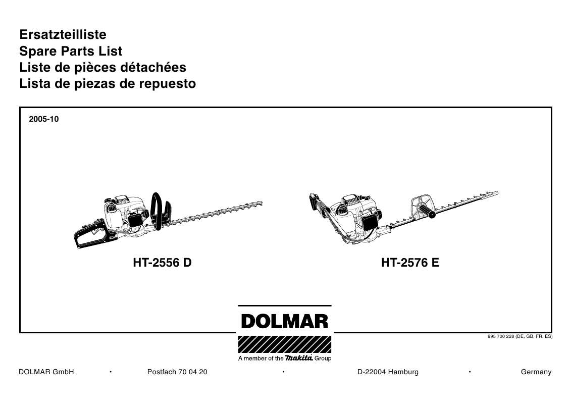 Guide utilisation DOLMAR HT-2556 D  de la marque DOLMAR