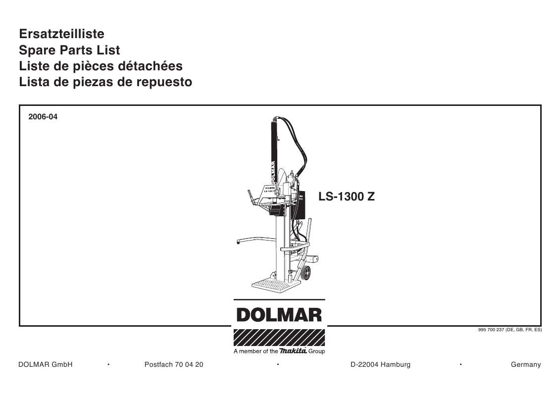 Guide utilisation  DOLMAR LS-1300 Z  de la marque DOLMAR