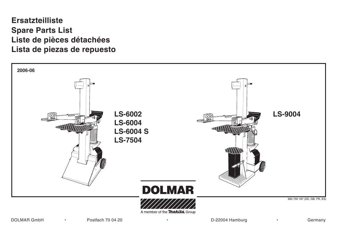 Guide utilisation  DOLMAR LS-6002  de la marque DOLMAR