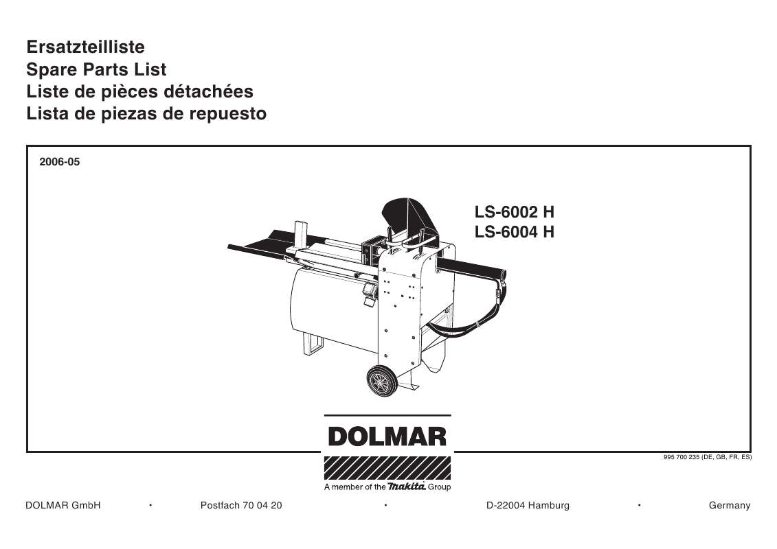 Guide utilisation  DOLMAR LS-6002 H  de la marque DOLMAR