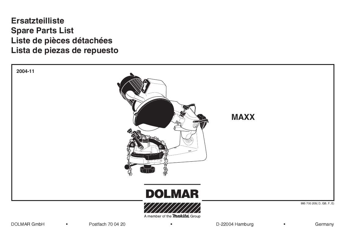 Guide utilisation  DOLMAR MAXX  de la marque DOLMAR