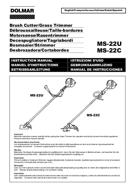 Guide utilisation  DOLMAR MS-22C  de la marque DOLMAR