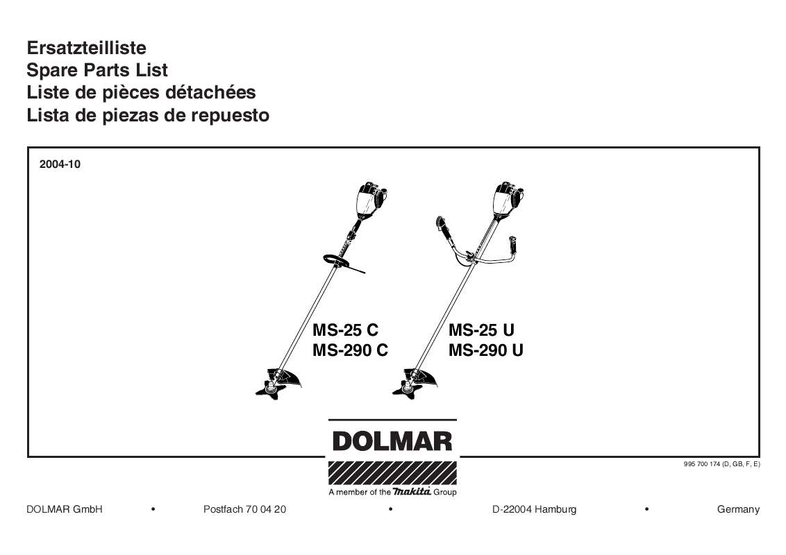 Guide utilisation  DOLMAR MS-25 C  de la marque DOLMAR