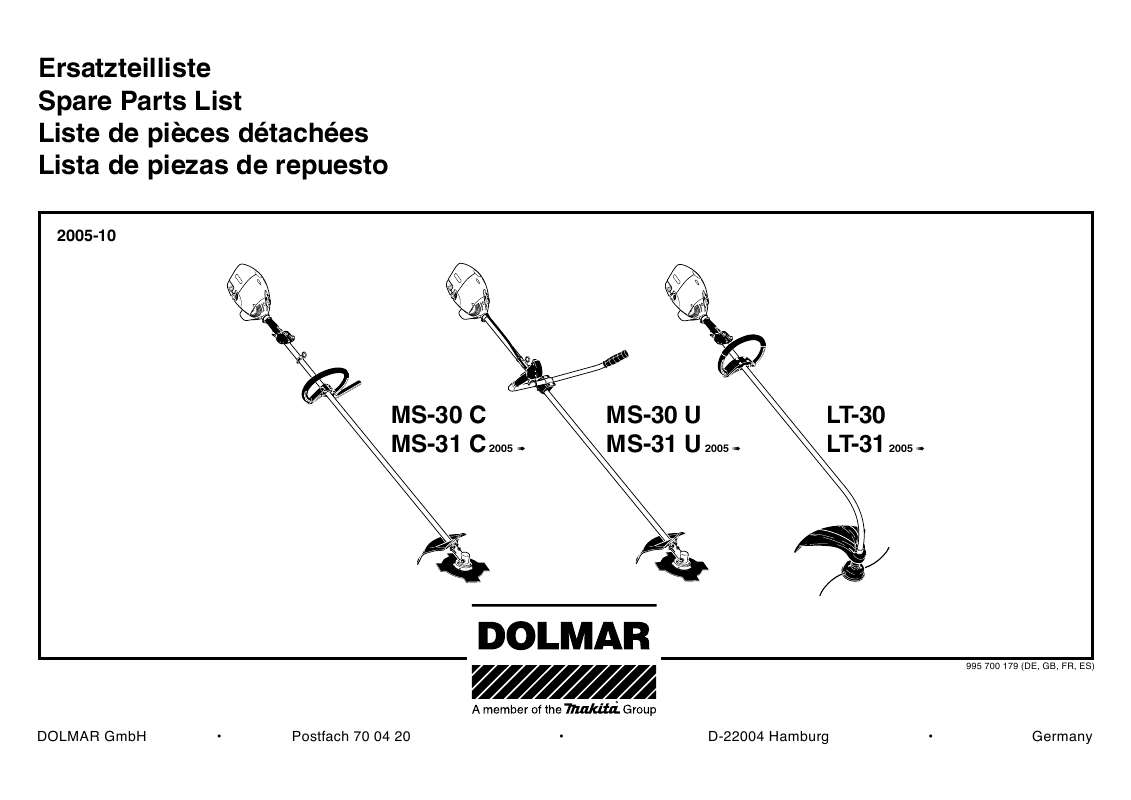 Guide utilisation  DOLMAR MS-30 C  de la marque DOLMAR