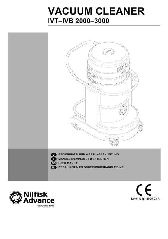 Guide utilisation NILFISK IVB-2000  de la marque NILFISK