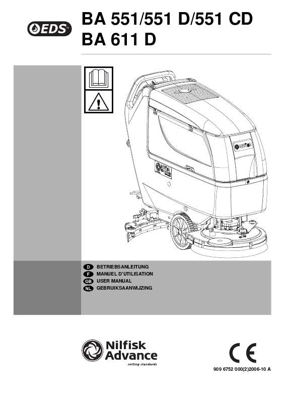 Guide utilisation NILFISK BA 551  de la marque NILFISK