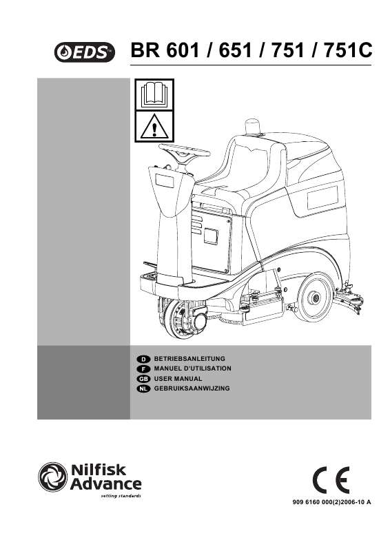 Guide utilisation NILFISK BR 601  de la marque NILFISK