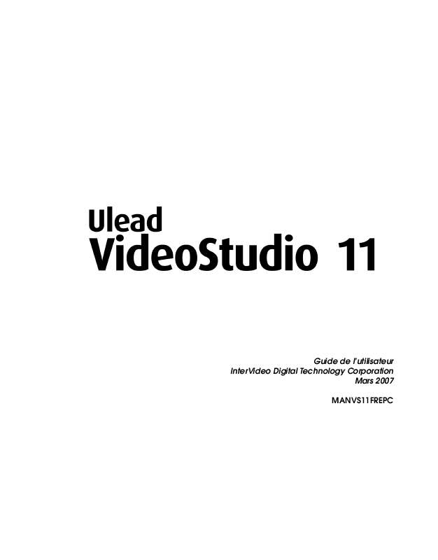 Guide utilisation ULEAD VIDEOSTUDIO 11  de la marque ULEAD