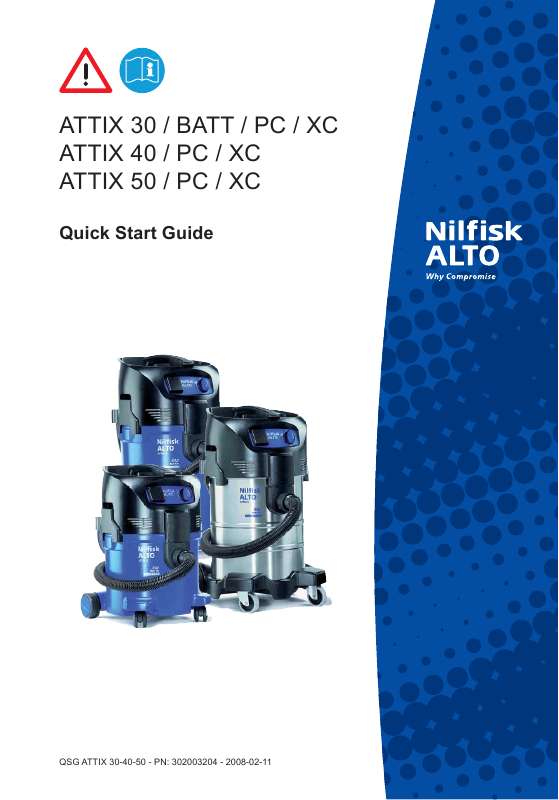 Guide utilisation NILFISK ATTIX 50 XC  de la marque NILFISK