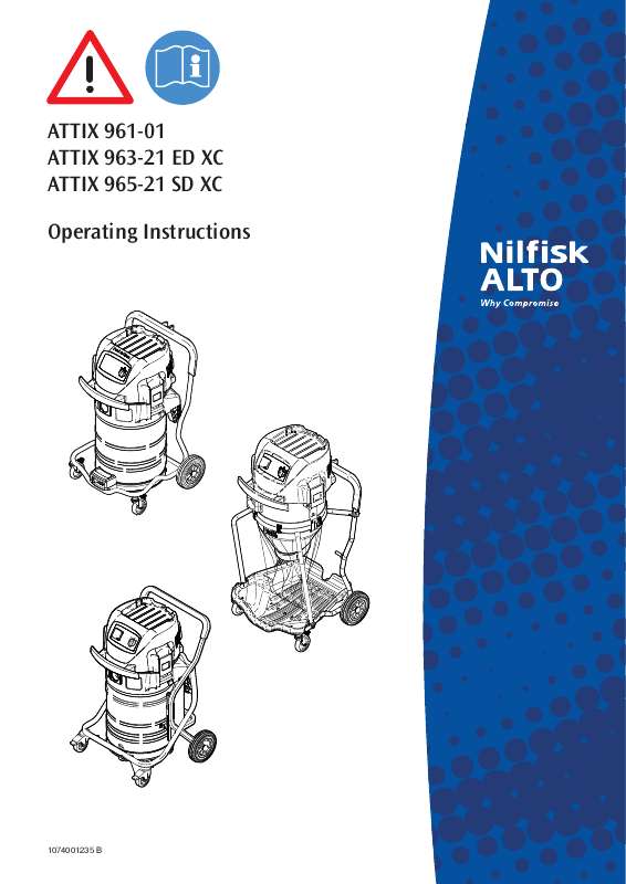 Guide utilisation NILFISK ATTIX 963 ED XC  de la marque NILFISK