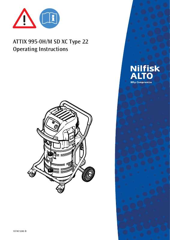 Guide utilisation NILFISK ATTIX 995-0H-M SD XC TYPE 22  de la marque NILFISK