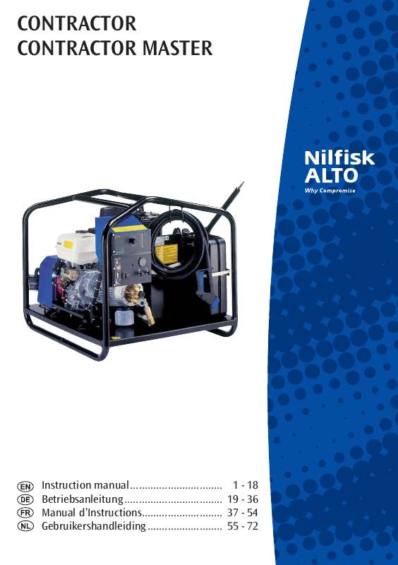 Guide utilisation NILFISK CONTRACTOR MASTER  de la marque NILFISK