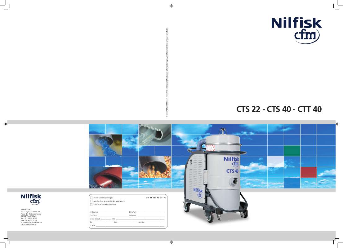 Guide utilisation NILFISK CTS 40  de la marque NILFISK