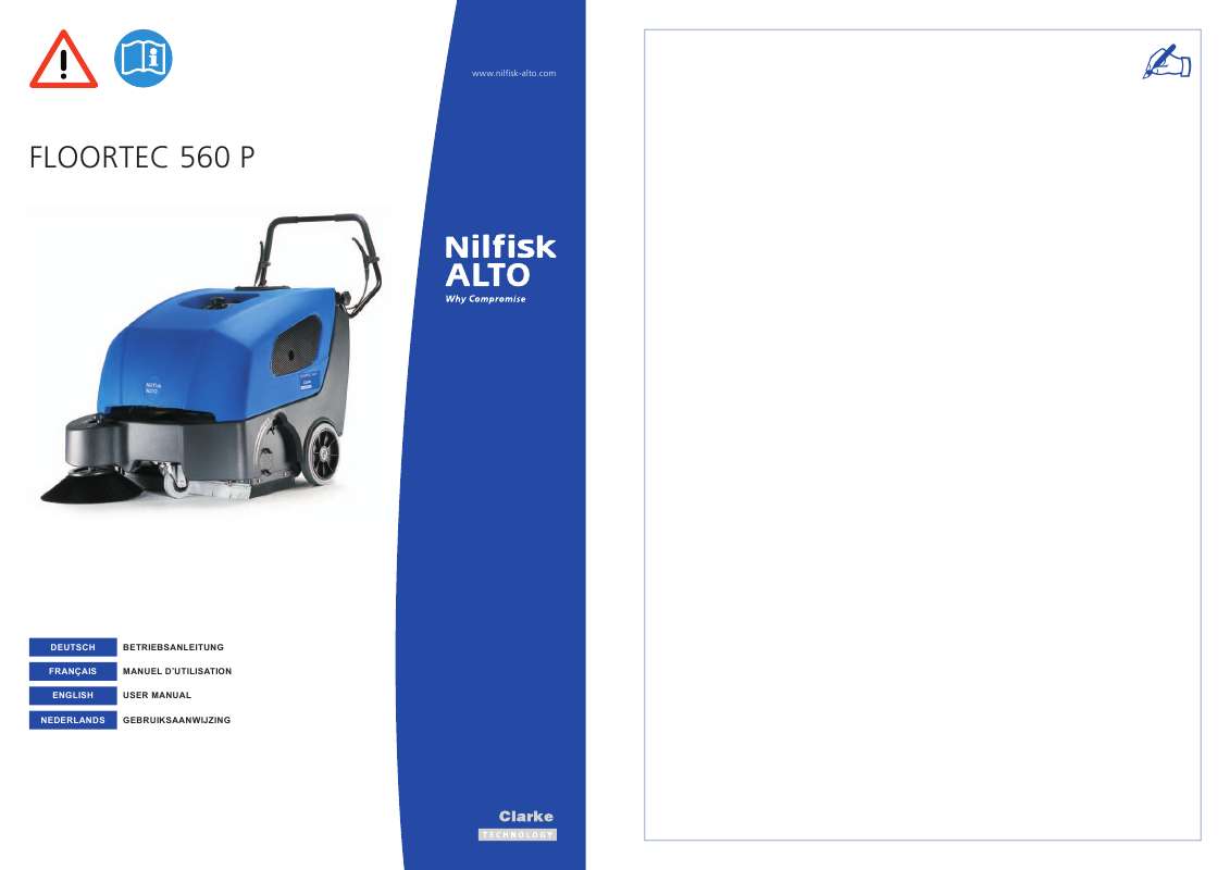 Guide utilisation NILFISK FLOORTEC 560  de la marque NILFISK