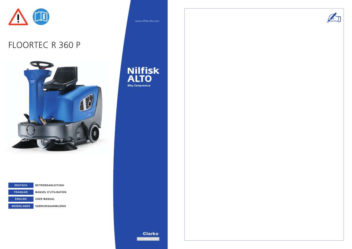 Guide utilisation NILFISK FLOORTEC R 360  de la marque NILFISK