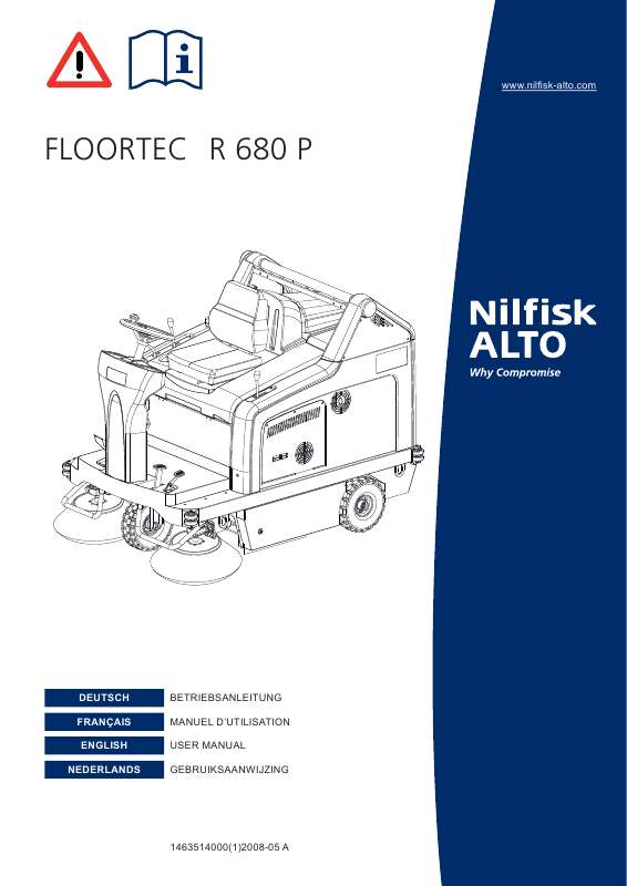 Guide utilisation NILFISK FLOORTEC R 680  de la marque NILFISK