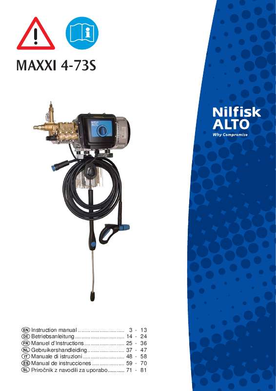 Guide utilisation NILFISK MAXXI 4S  de la marque NILFISK