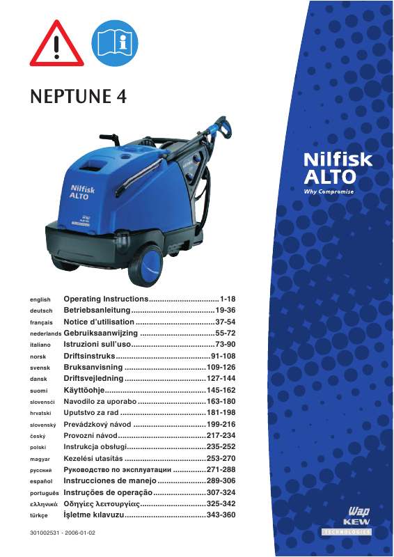 Guide utilisation NILFISK NEPTUNE 4  de la marque NILFISK