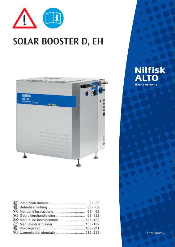 Guide utilisation NILFISK SOLAR BOOSTER D  de la marque NILFISK