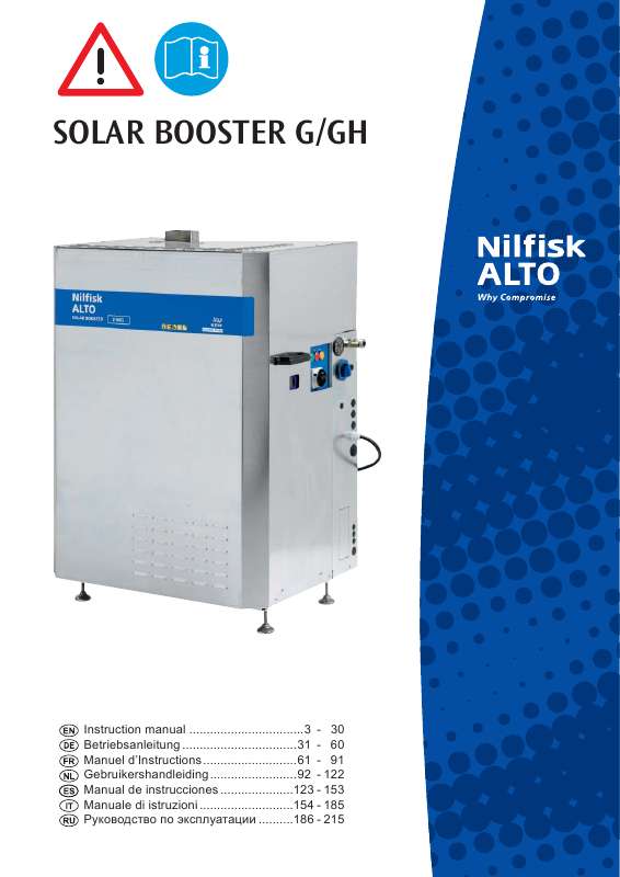 Guide utilisation NILFISK SOLAR BOOSTER G  de la marque NILFISK