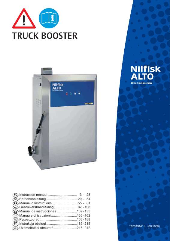 Guide utilisation NILFISK TRUCK BOOSTER  de la marque NILFISK