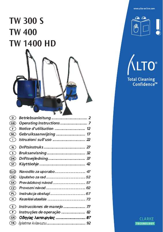 Guide utilisation NILFISK TW 1400 HD  de la marque NILFISK