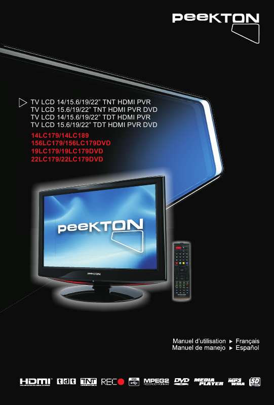 Guide utilisation PEEKTON 14LC179  de la marque PEEKTON