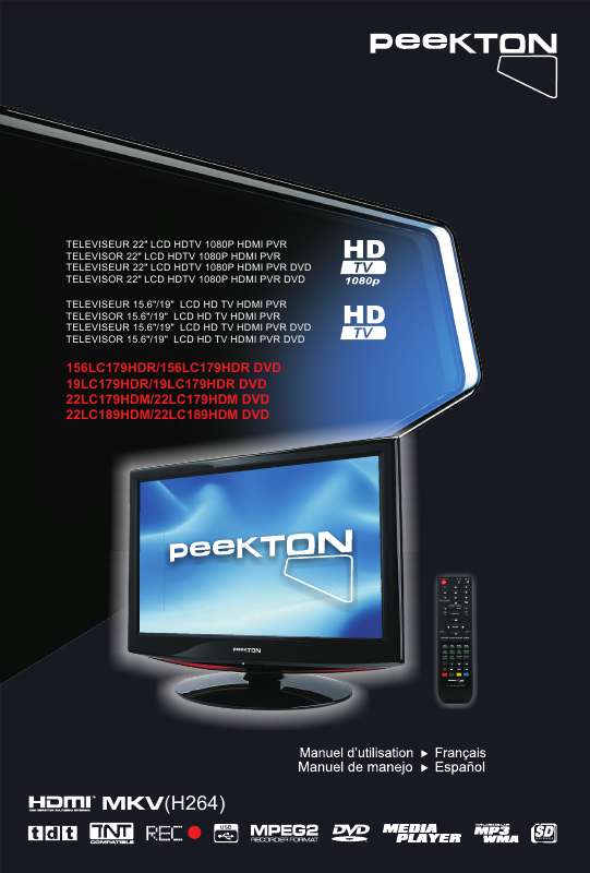 Guide utilisation PEEKTON 22LC179HDM DVD  de la marque PEEKTON