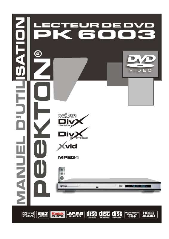 Guide utilisation PEEKTON PK 6003  de la marque PEEKTON