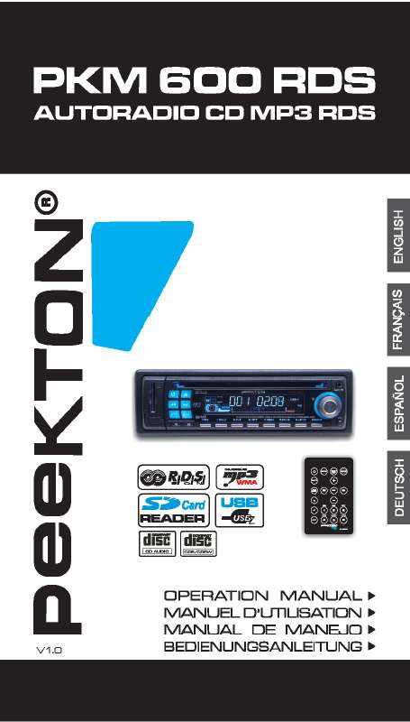 Guide utilisation PEEKTON PK M 600  de la marque PEEKTON