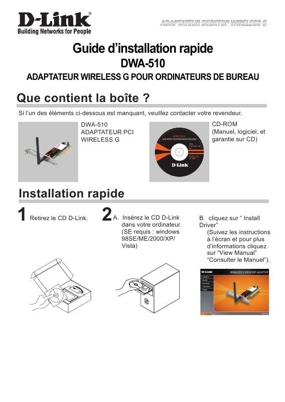 Guide utilisation D-LINK DWA-510  de la marque D-LINK