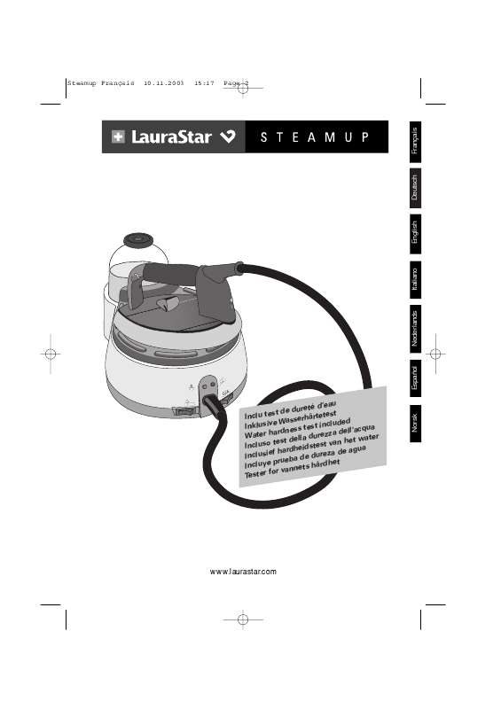 Guide utilisation  LAURASTAR STEAMUP  de la marque LAURASTAR
