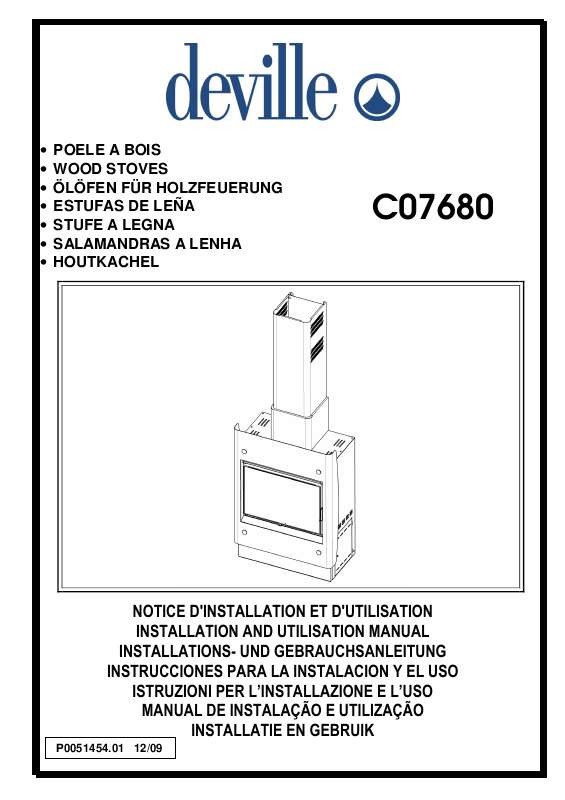 Guide utilisation DEVILLE C07680  - 12-09 de la marque DEVILLE