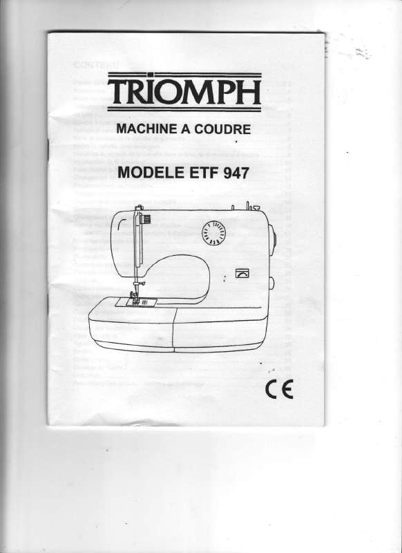 Guide utilisation TRIOMPH ETF 947  de la marque TRIOMPH