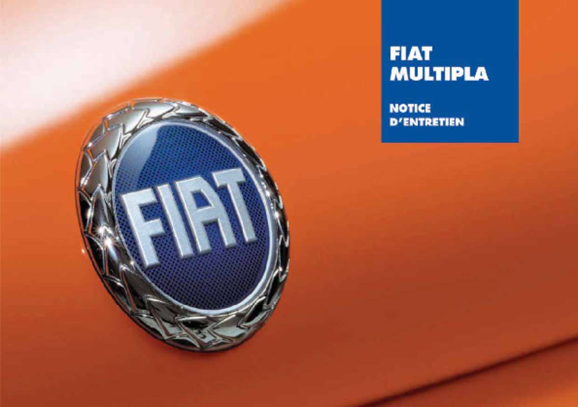 Guide utilisation FIAT MULTIPLA 2006  de la marque FIAT