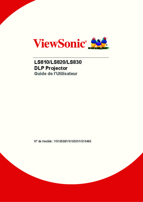 Guide utilisation VIEWSONIC LS830  de la marque VIEWSONIC