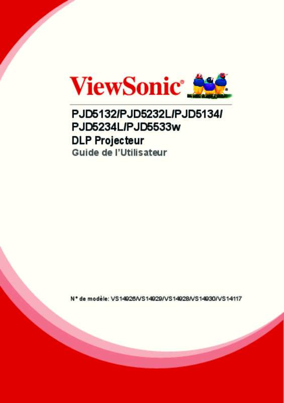Guide utilisation VIEWSONIC PJD5234L  de la marque VIEWSONIC