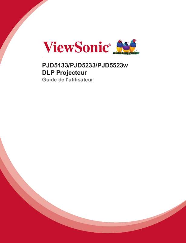 Guide utilisation VIEWSONIC PJD5533W  de la marque VIEWSONIC