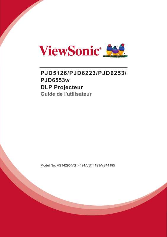 Guide utilisation VIEWSONIC PJD6683W  de la marque VIEWSONIC
