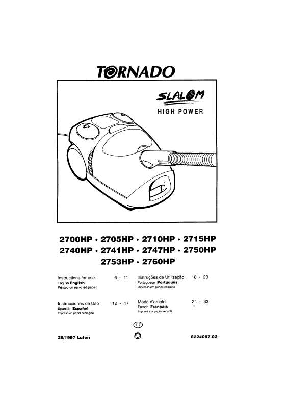 Guide utilisation TORNADO TO2705HP de la marque TORNADO