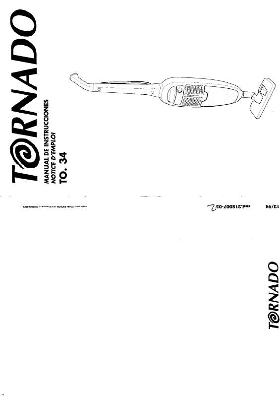 Guide utilisation TORNADO TO35 de la marque TORNADO