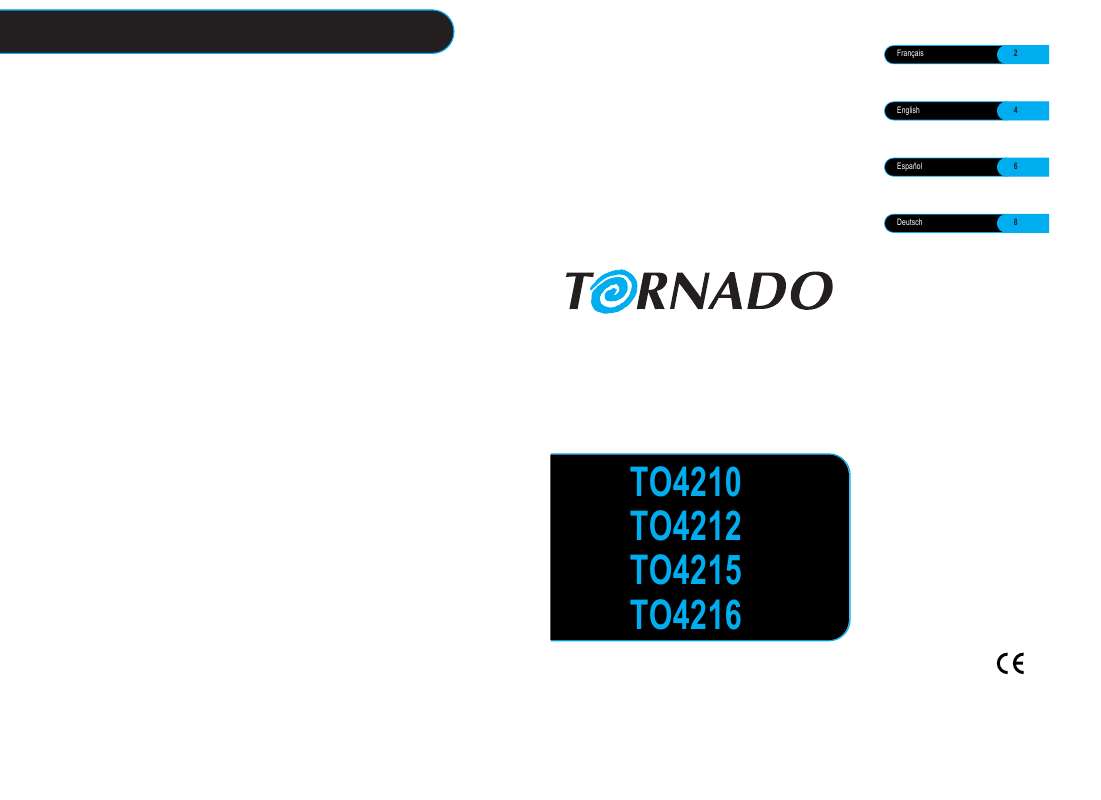 Guide utilisation TORNADO TO4216 de la marque TORNADO
